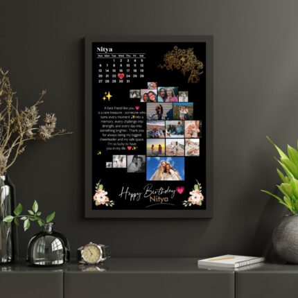 Black Personalized Photo Collage Frame