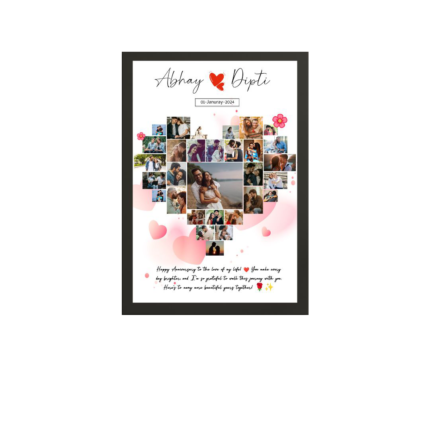 Heart Shape Customized Birthday Photo Frame Gift