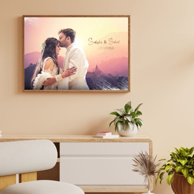 Romantic Couple Pose Poster Frame